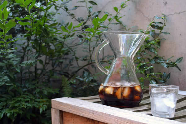 Japanese iced coffee in a chemex