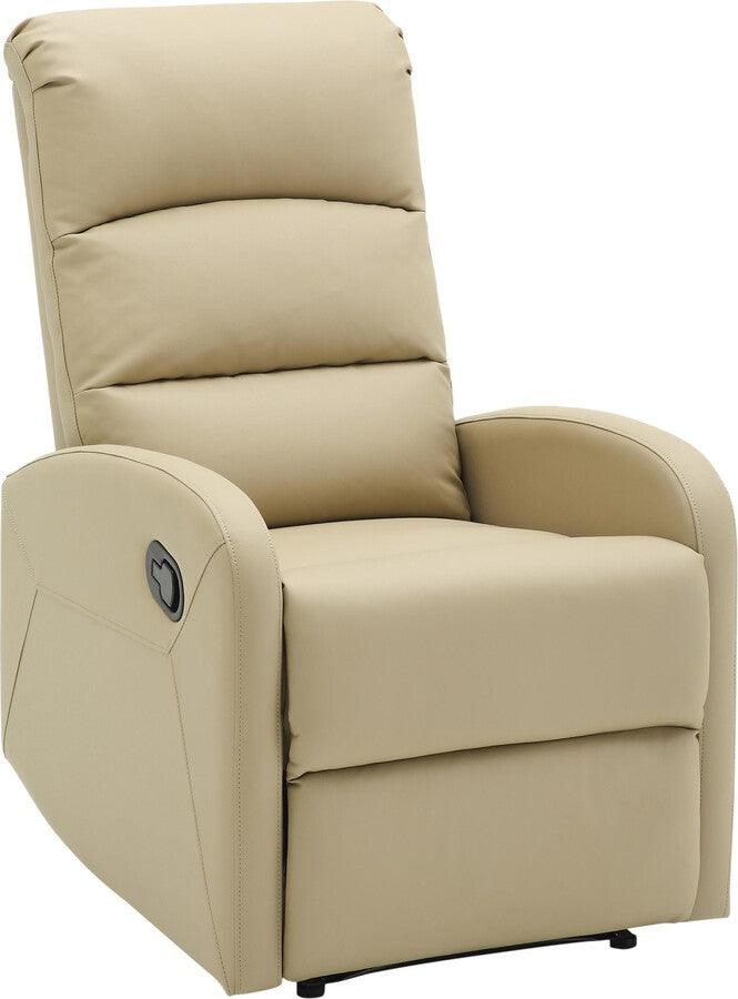 Shop Dormi Recliner Chair 40.5" Beige PU | Chairs CasaOne