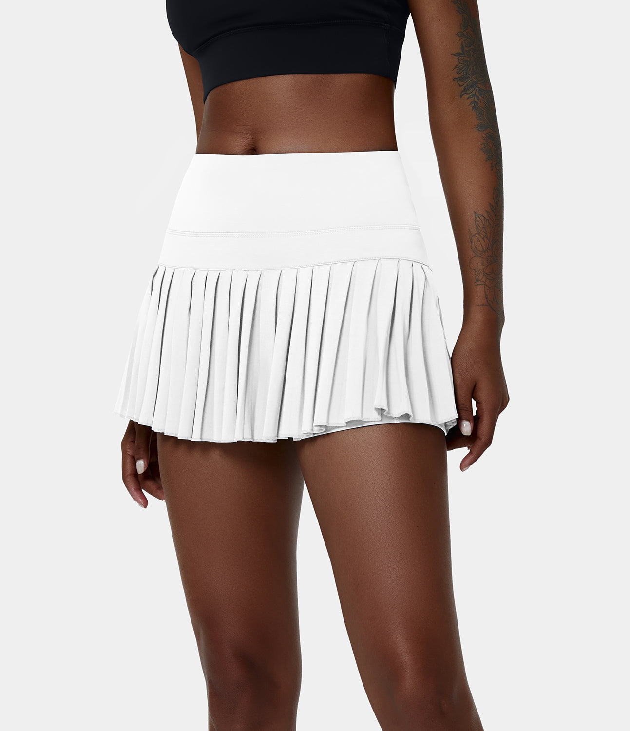 

Halara Mid Rise Pleated 2-in-1 Side Pocket Mini Tennis Skirt - White -  midi skirt a line skirt golfing skirt pleated tennis skirt
