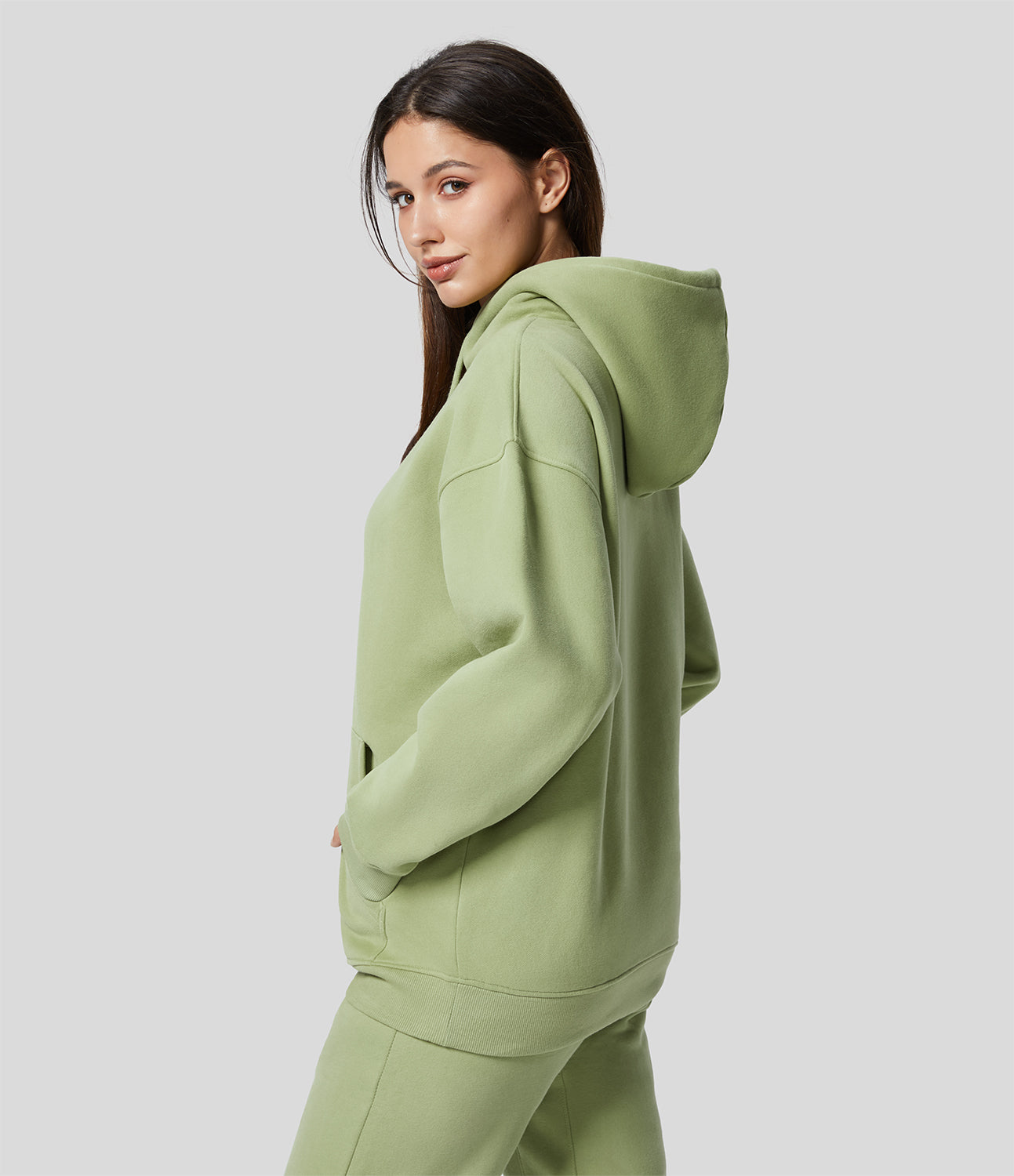 Halara Hooded Drawstring Dropped Shoulder Kangaroo Pocket Fleece Hoodie Sweatshirt - White
Halara Hooded Drawstring Dropped Shoulder Kangaroo Pocket Fleece Hoodie Sweatshirt - White