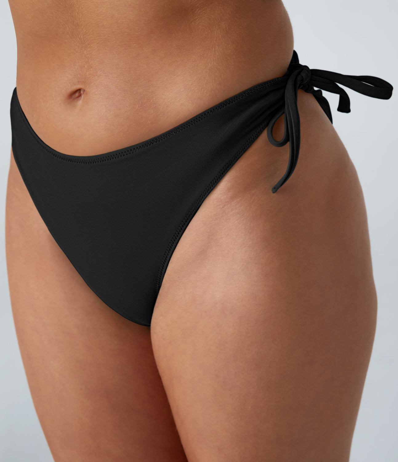 

Halara Mid Rise Removable Tie Side Bikini Bottom Swimsuit - Lake Blue