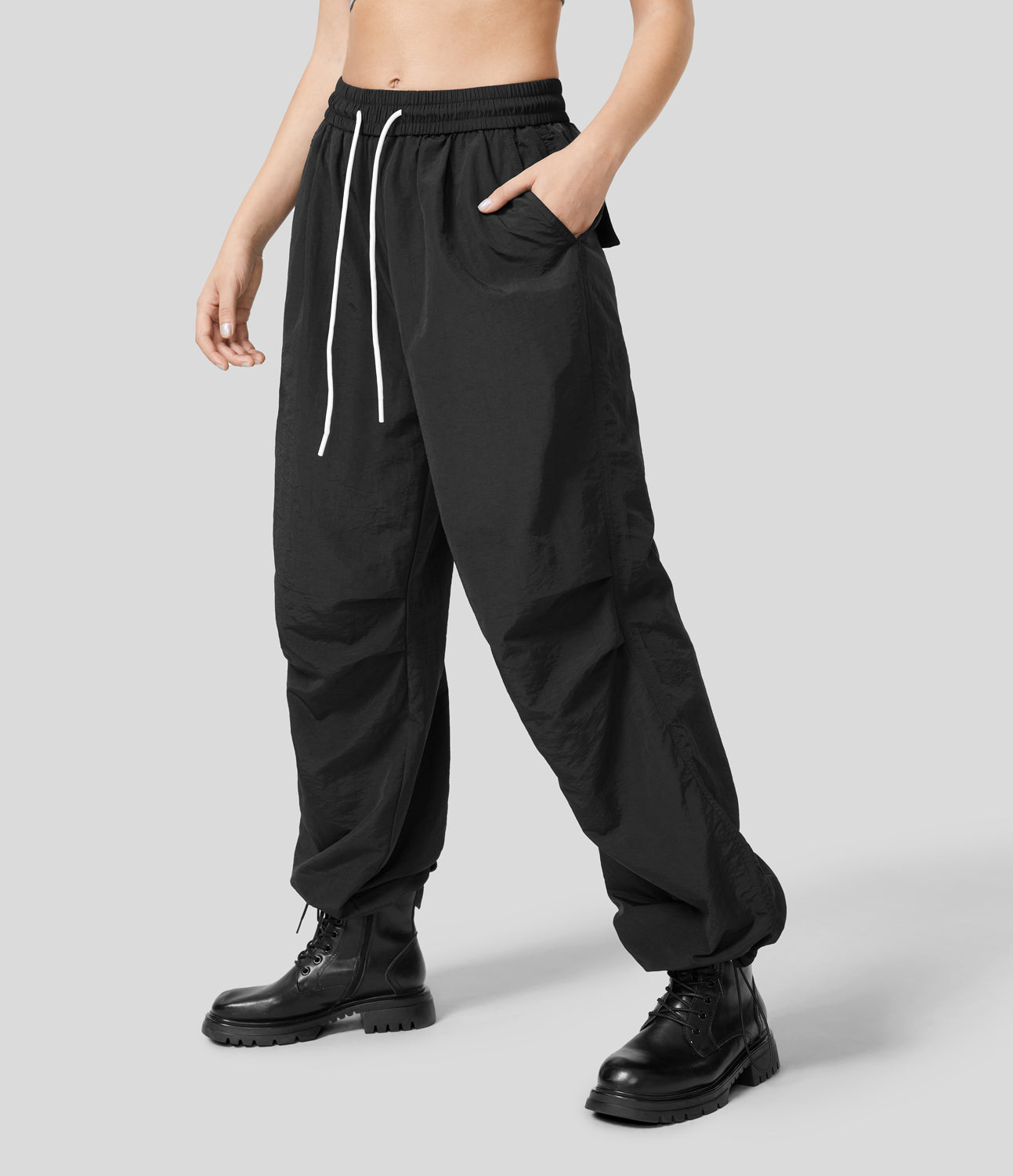 Halara High Waisted Drawstring Side Pocket Ruched Casual Parachute Joggers - Grape Ice
Halara High Waisted Drawstring Side Pocket Ruched Casual Parachute Joggers - Grape Ice