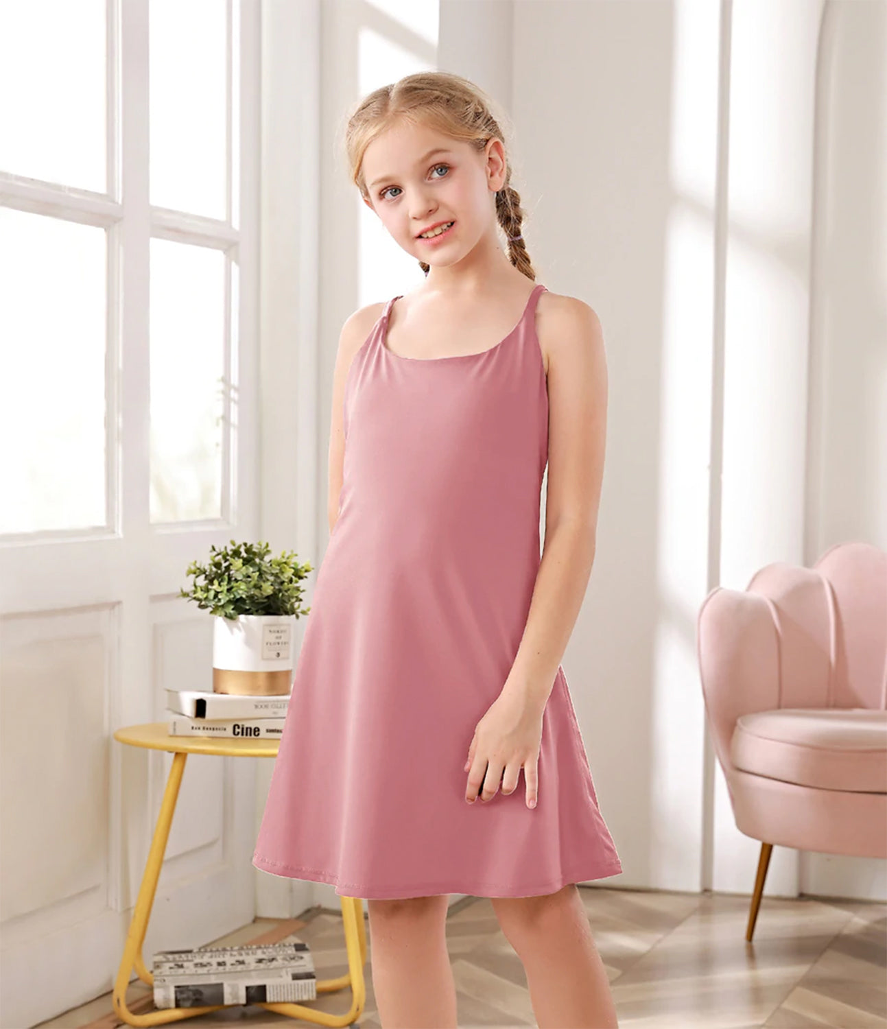 

Halara Everyday Softlyzeroв„ў Airy 2-in-1 Cool Touch Activity Dress-Euphoria Air-Kid's - White
