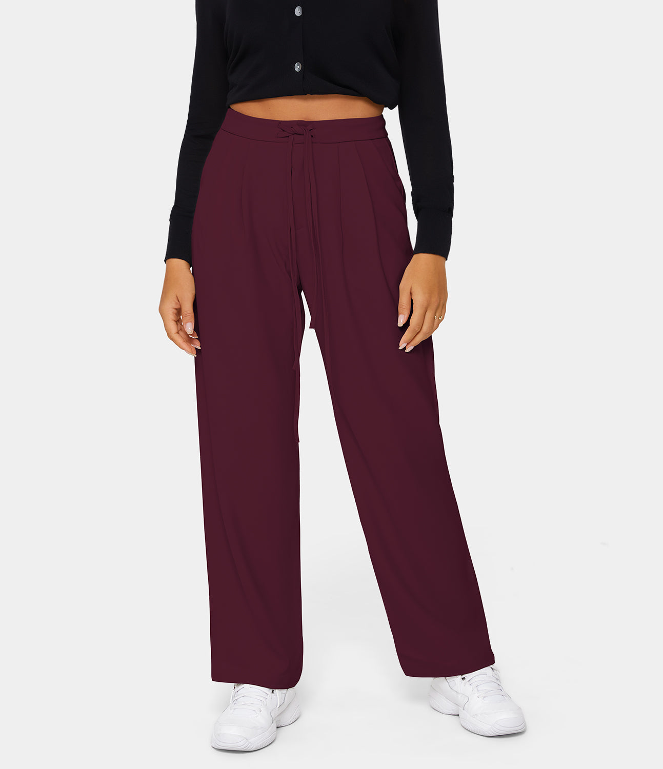 Halara High Waisted Drawstring Zipper Side Pocket Plain Wide Leg Pants - Berry Red - sweatpants jogger pants stacked sweatpants
Halara High Waisted Drawstring Zipper Side Pocket Plain Wide Leg Pants - Berry Red - sweatpants jogger pants stacked sweatpants