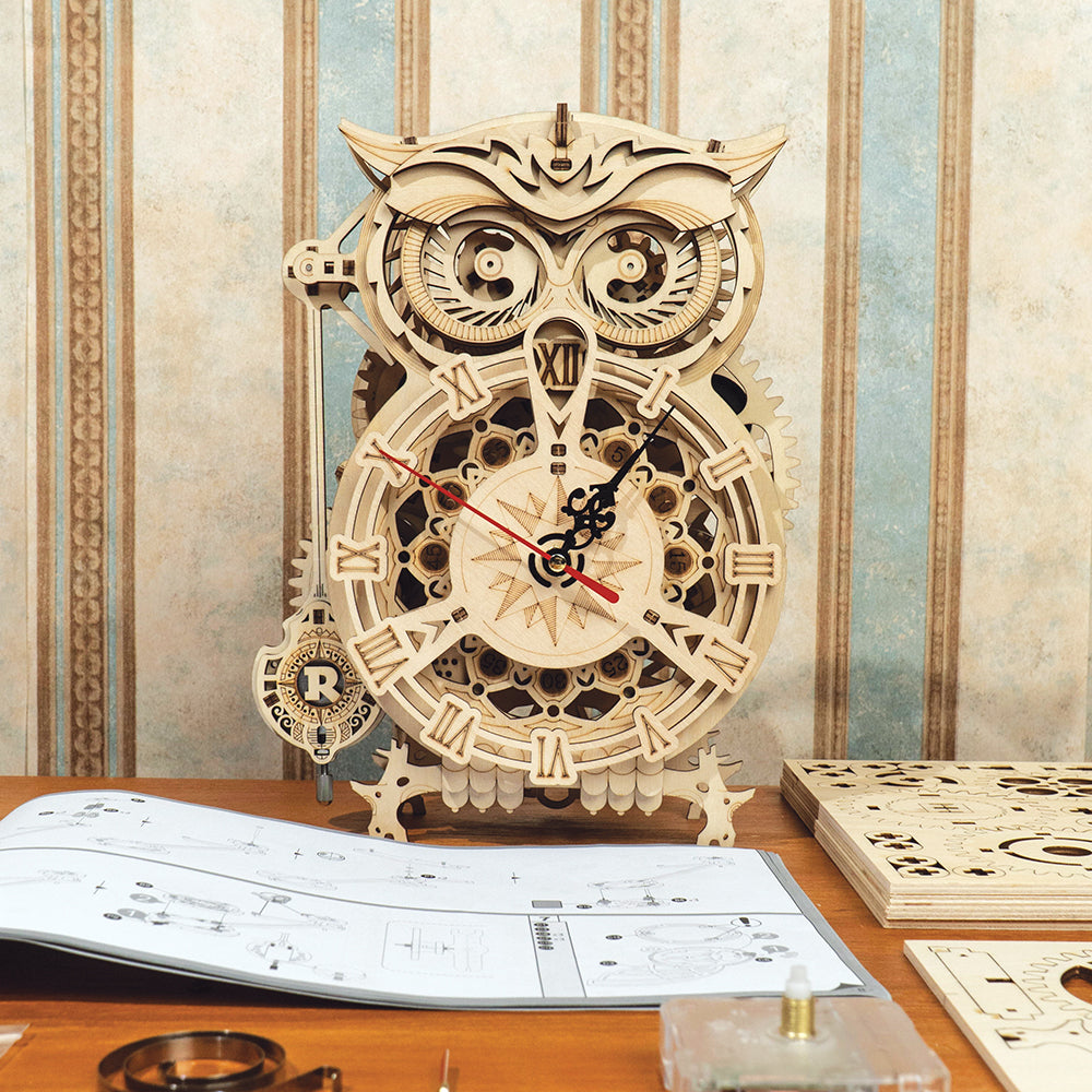 OWL CLOCK ふくろう時計 大人の工作にいかがでしょうか www.pibid.org