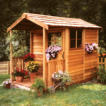 potting shed, potting house, garden potting shed, wood