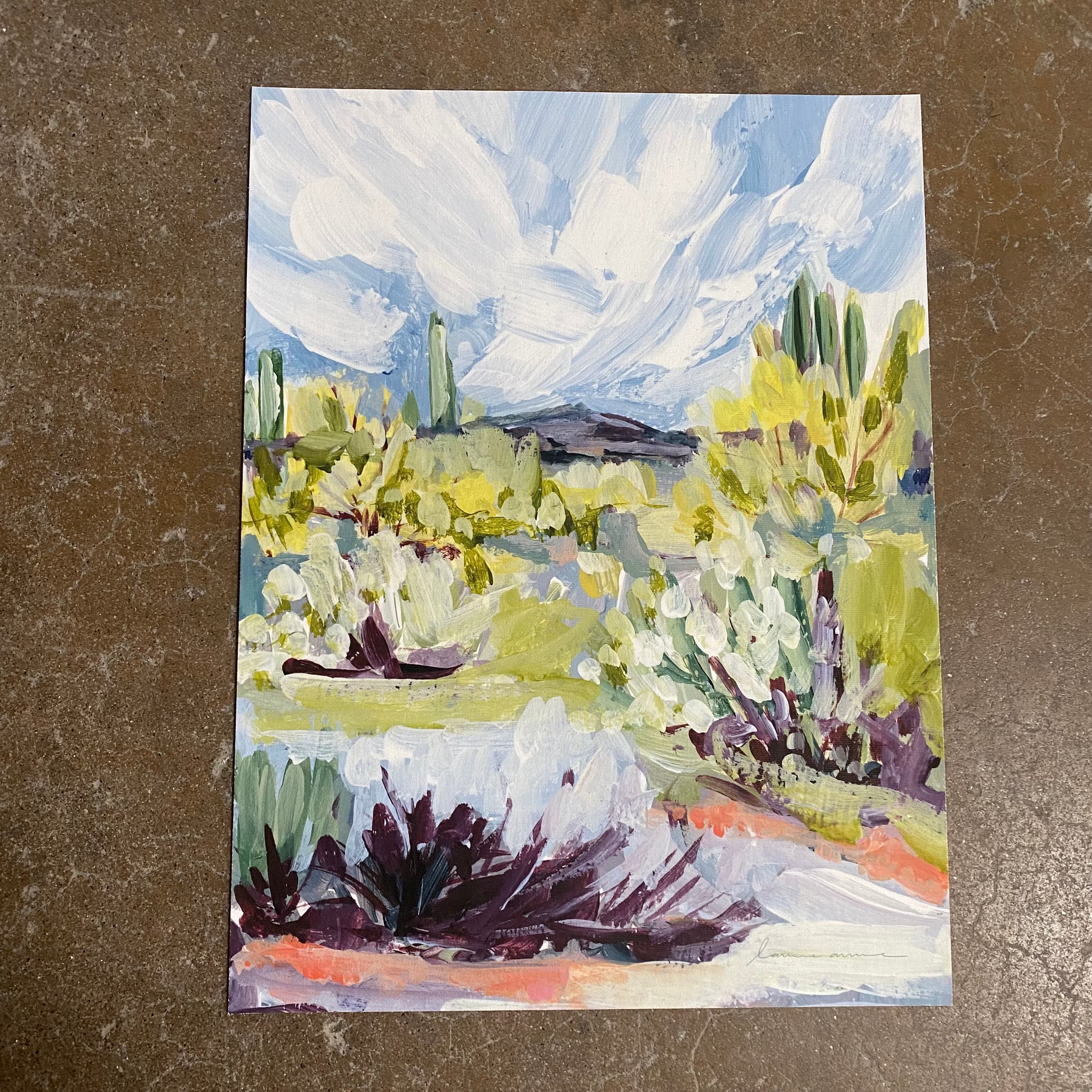 64. Brush Desert 12x16