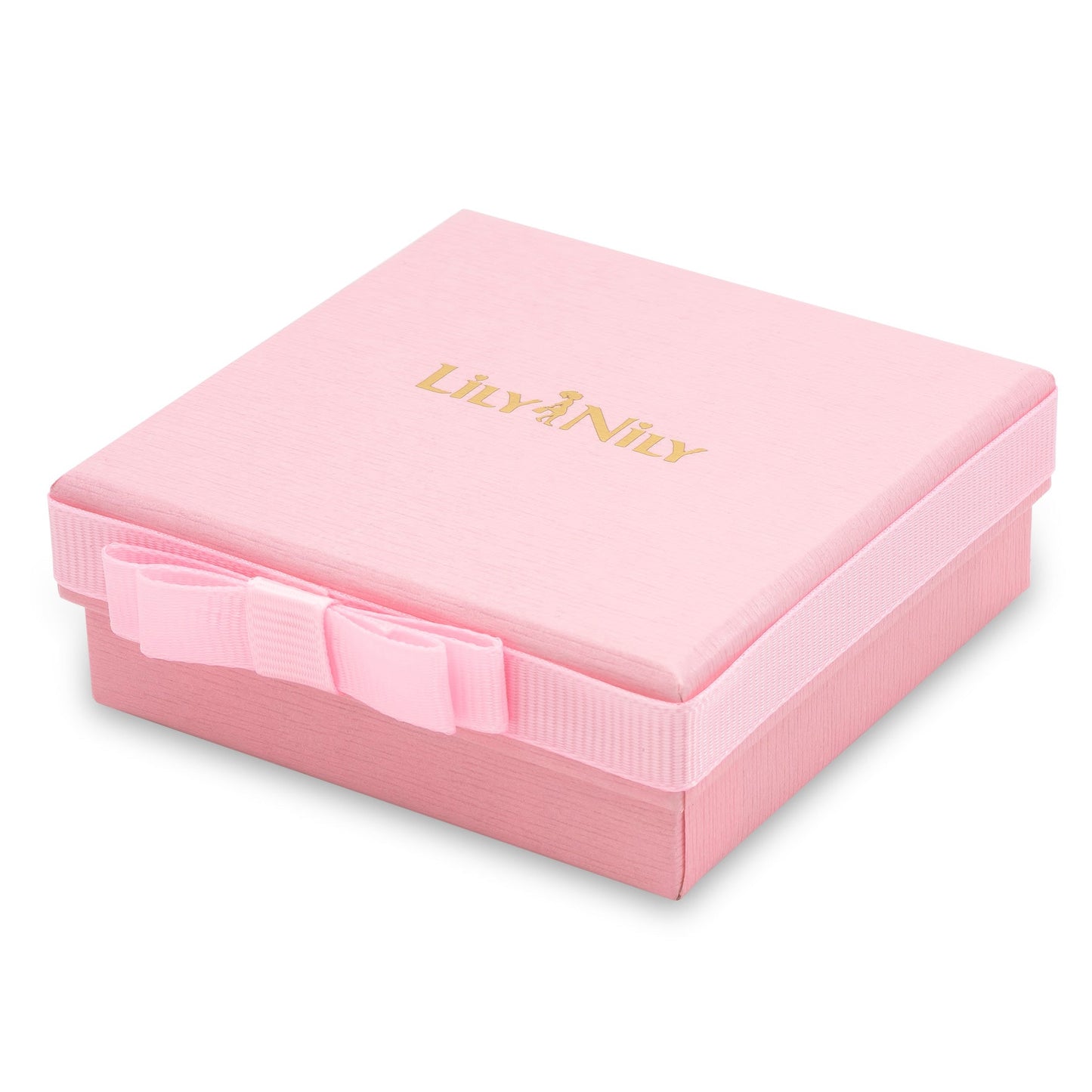 Lily Nily Heart & Ribbon Bow Stud Earrings