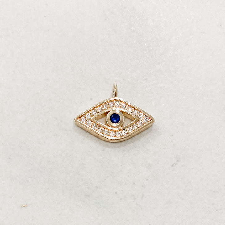 Children's Classic Gold Beaded Bracelet - Evil Eye