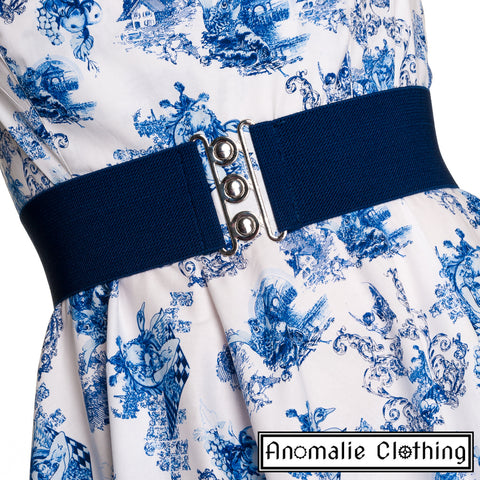 Retro Belt in Navy Blue from Hell Bunny available at Anomalie Clothing