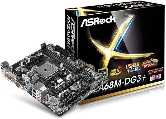 ASROCK FM2A68M-DG3+ MOTHERBOARD-MOTHERBOARDS-Makotek Computers