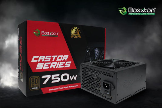 BOSSTON 750W CASTOR SERIES 80+ BRONZE POWERSUPPLY-POWER SUPPLY UNITS-Makotek Computers