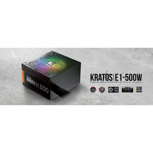 GAMDIAS KRATOS E1 500 RGB POWER SUPPLY-POWER SUPPLY UNITS-Makotek Computers