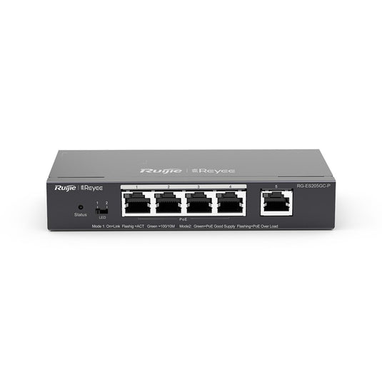 REYEE RG-ES205GC-P | 5-PORT GIGABIT SMART CLOUD MANANGED POE SWITCH-SWITCH-Makotek Computers