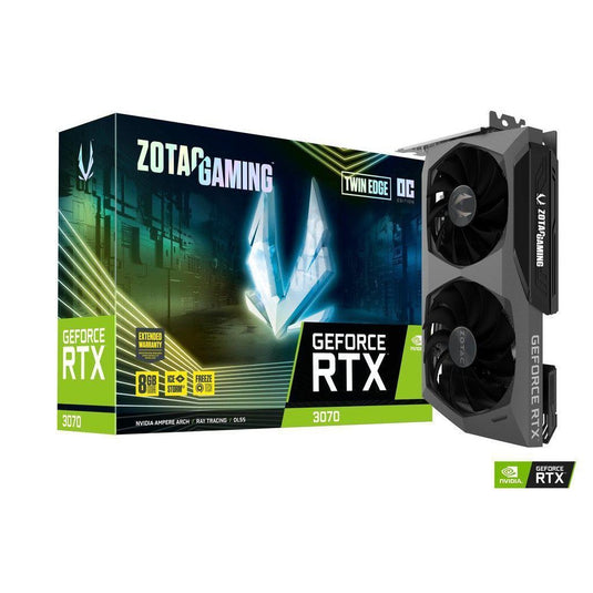 ZOTAC RTX 3070 TWIN EDGE OC 8GB GDDR6 3XDP 1XHDMI-GRAPHICS CARD-Makotek Computers