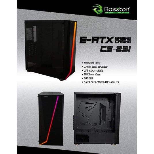 BOSSTON E-ATX CS-291 GAMING CASE-PC CASE-Makotek Computers