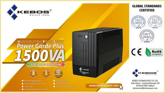 KEBOS POWERGRADE PLUS 1500VA UPS-UPS-Makotek Computers