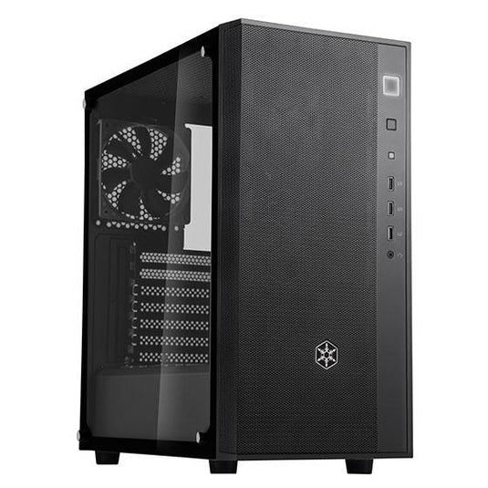 SILVERSTONE FARA R1 BLACK ATX MID TOWER CASE TEMPERED GLASS WINDOW PC CASE-PC CASE-Makotek Computers