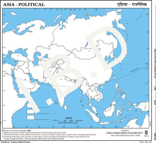 blank asia physical map