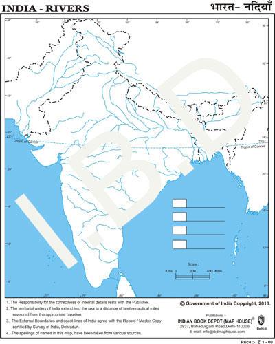 map of india rivers