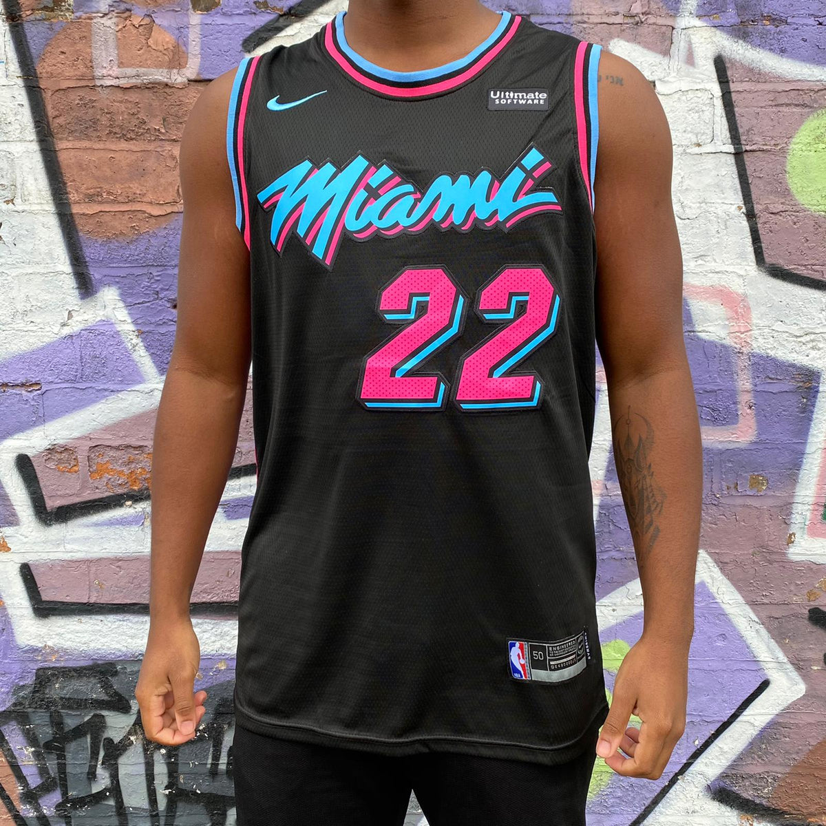 Jimmy Butler #22 Miami Heat Basketball Jersey Shirt City Edition Size  S---2XL UK Basketball Equipment Sporting Goods