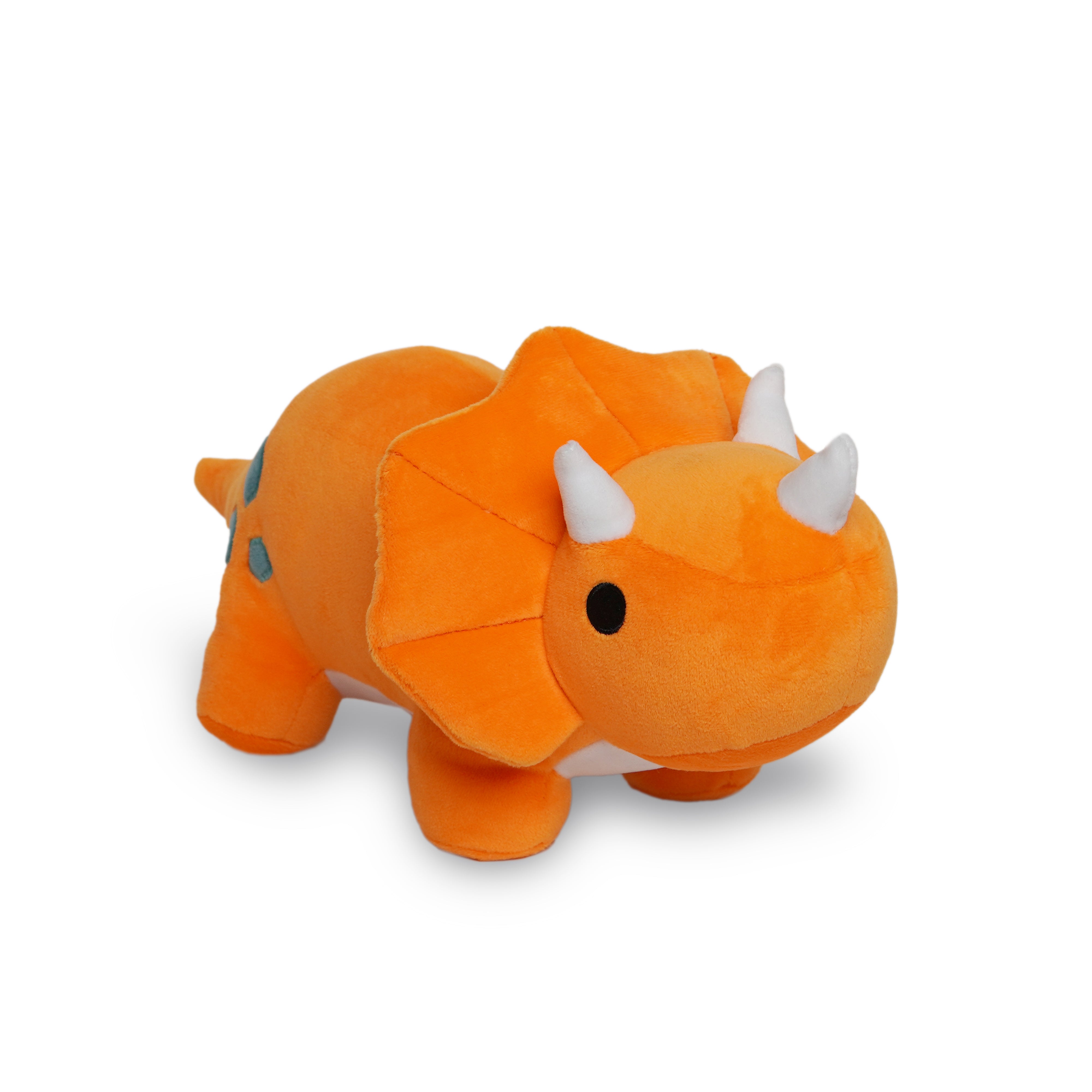 orange plush dinosaur