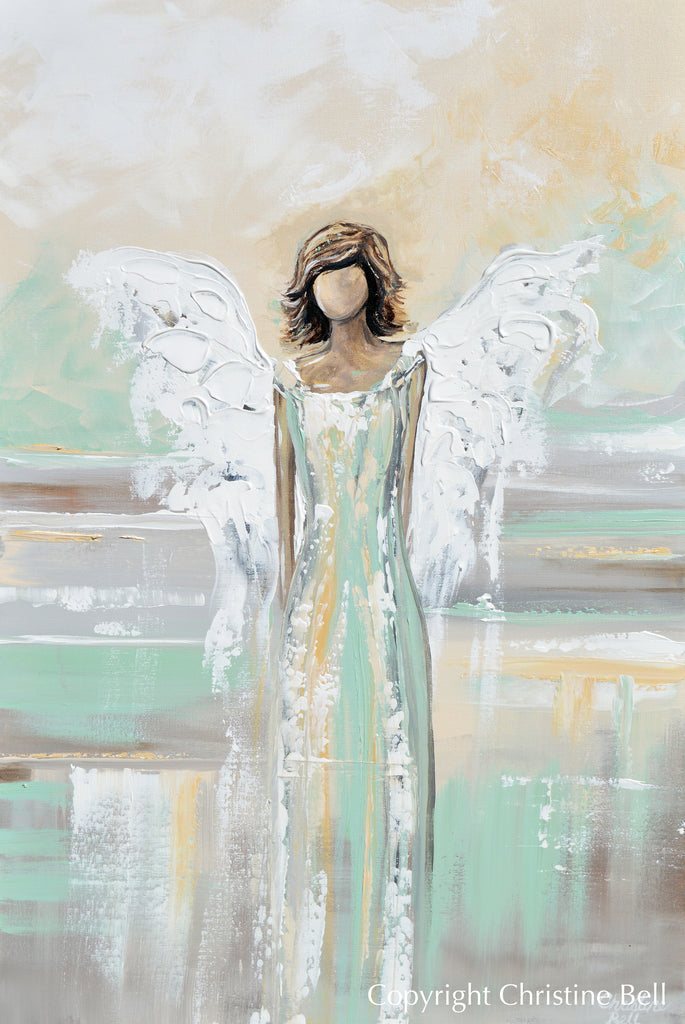 angel abstract guardian painting angels spiritual artwork decor artist contemporary blessed