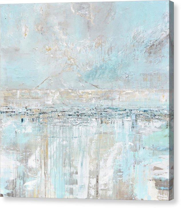 Giclee Print Light Blue Coastal Abstract Painting Sea Breeze Canvas Pr Contemporary Art By Christine
