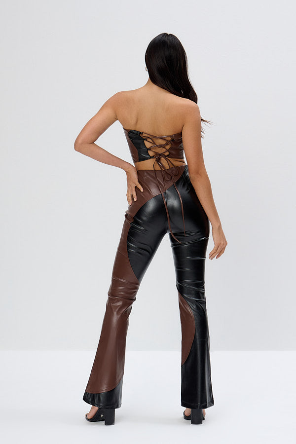 unknown london vegan leather cargo pants