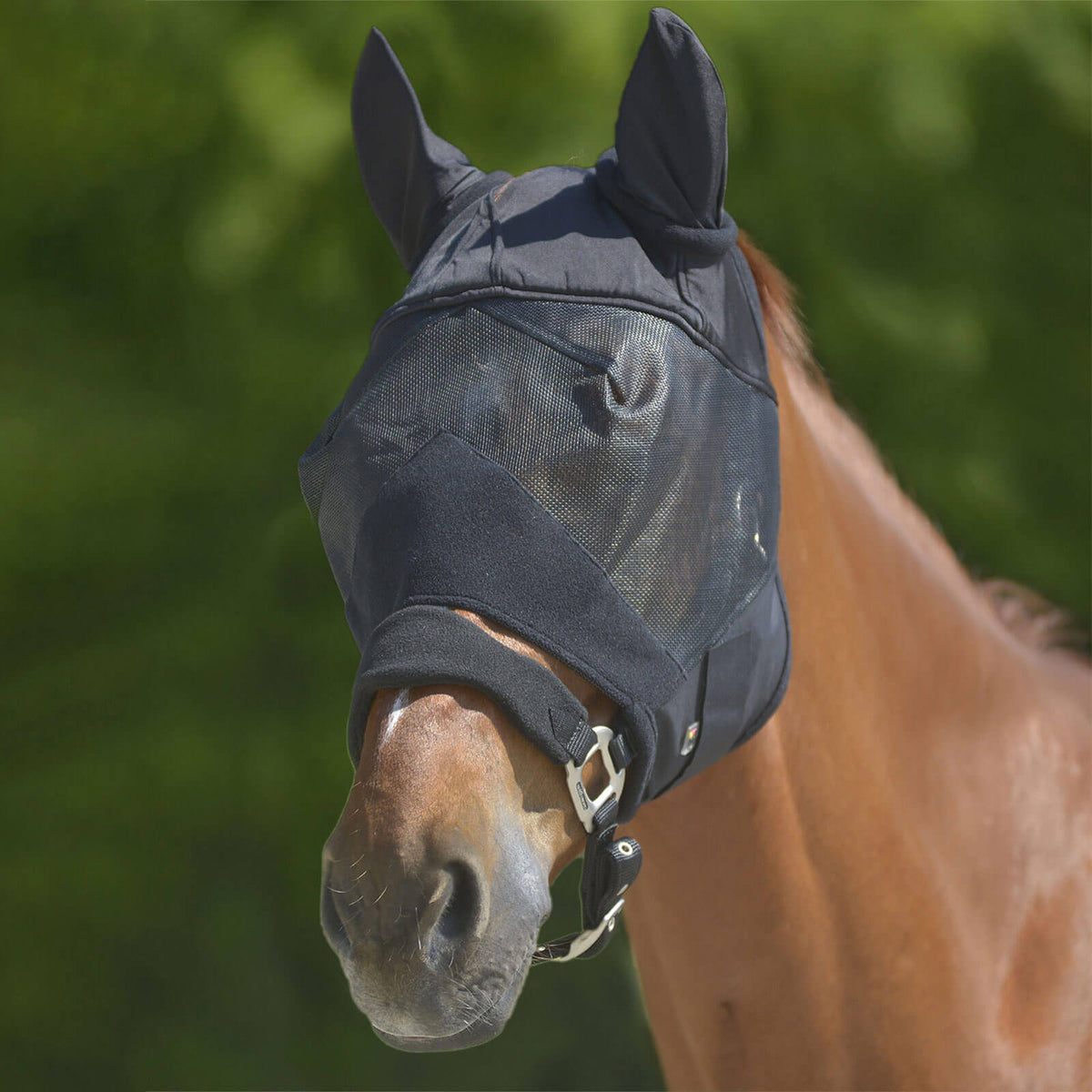 Fliegenmaske Augenschutz Ohrenschutz Pony Vollblut Warmblut schwarz Größe 