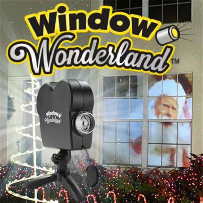 Window Wonderland Movie Projector Kit Christmas Halloween Decor 12 Modes