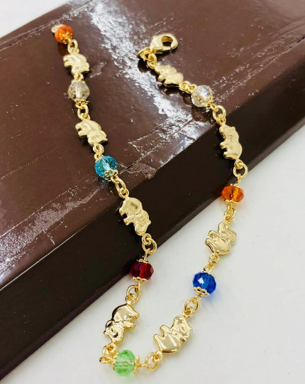 Pulsera de Pie en Oro Laminado para Mujer de Elefante/ Anklet – primejewelry269