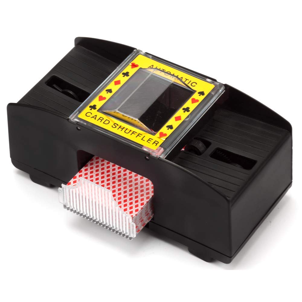 Card Shuffler Automatic Battery Powered Playing Card Shuffler Machine Electric Card Shuffler Poker Machine for 1 to 4 Deck Poker 4 Deck Automatic Card Shuffler 