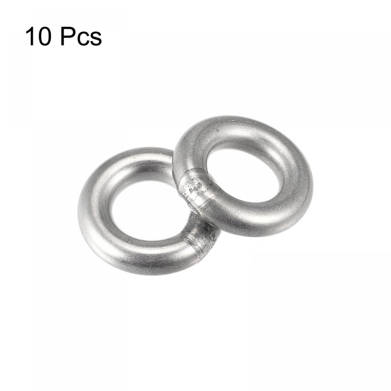 uxcell 304 Stainless Steel Welded O Ring 20mm 4mm Thickness 10pcs Outer Dia 0.79