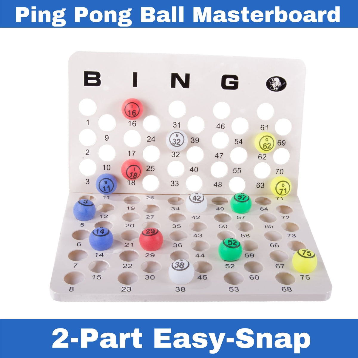 Bingo Masterboard for Ping Pong Size Balls 