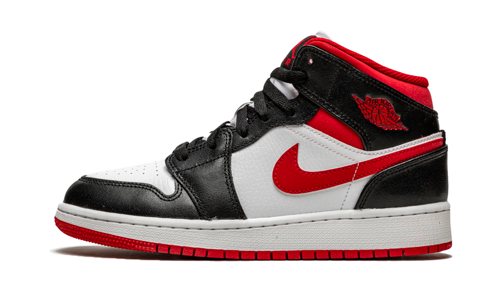 jordan 1 mid gym red black white