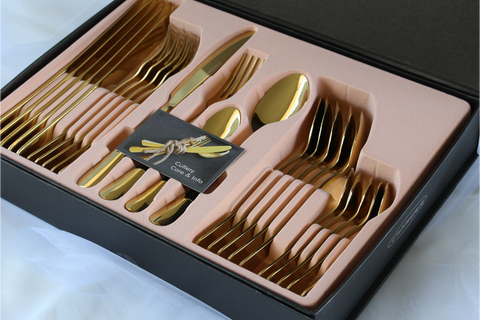 qTableware Gold cutlery set