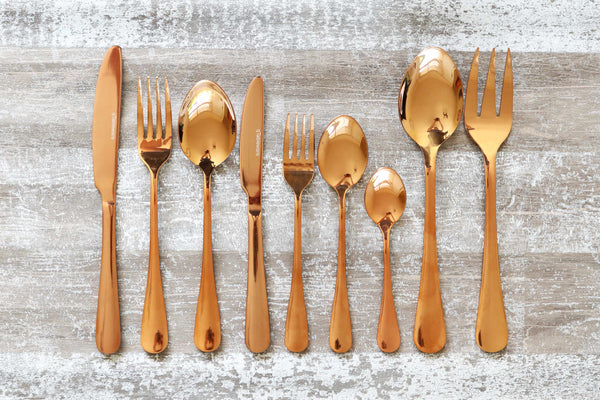 qTableware Rose Gold Cutlery Family