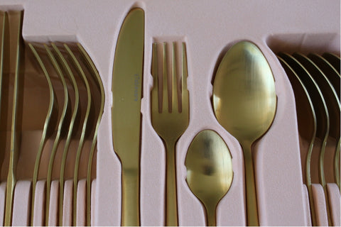 qTableware Sanding Gold Cutlery.2
