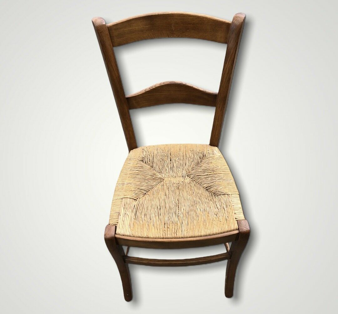 A Set Of Four Vintage Arts And Crafts Style Oak Chairs ( SOLD )