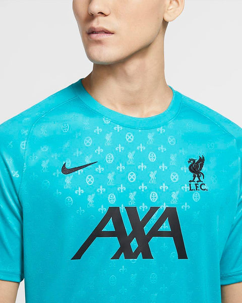 lfc nike mens black pre match top