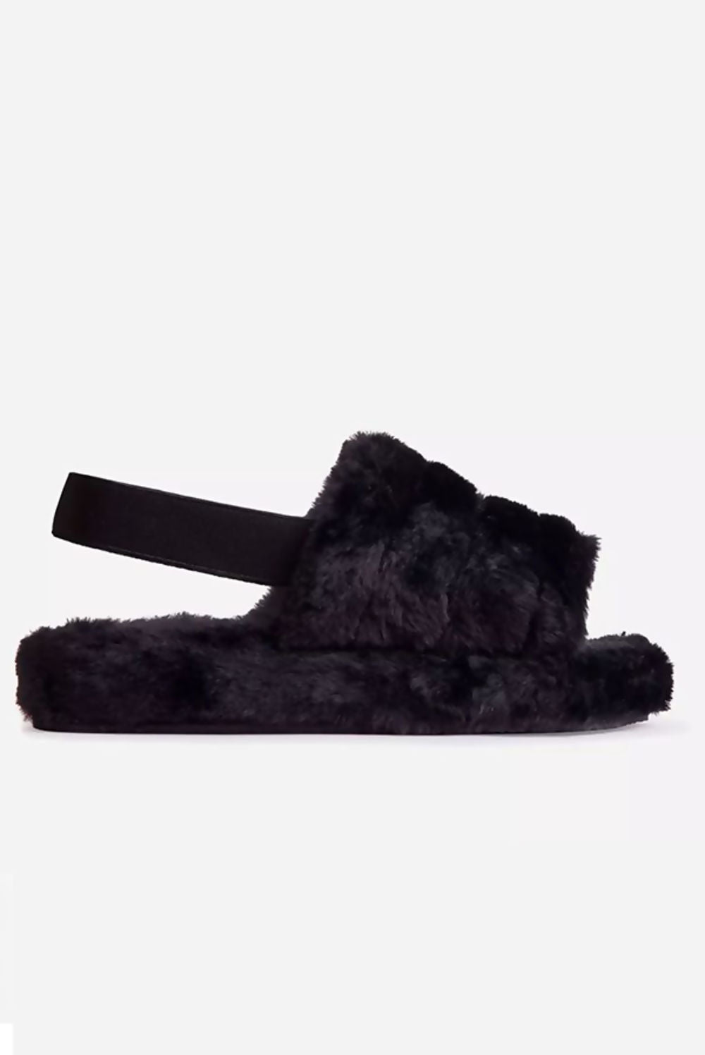 fluffy sliders with strap