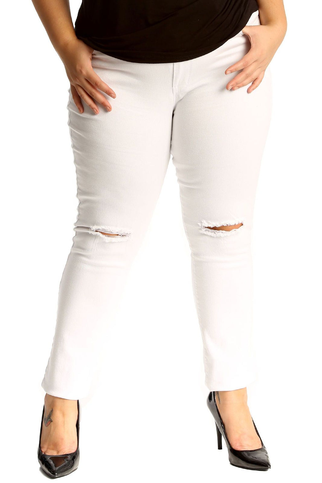 curve ripped jeans