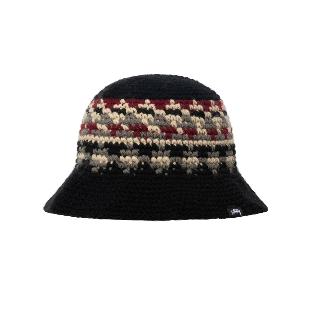 STUSSY FAIRISLE BUCKET HAT BLACK