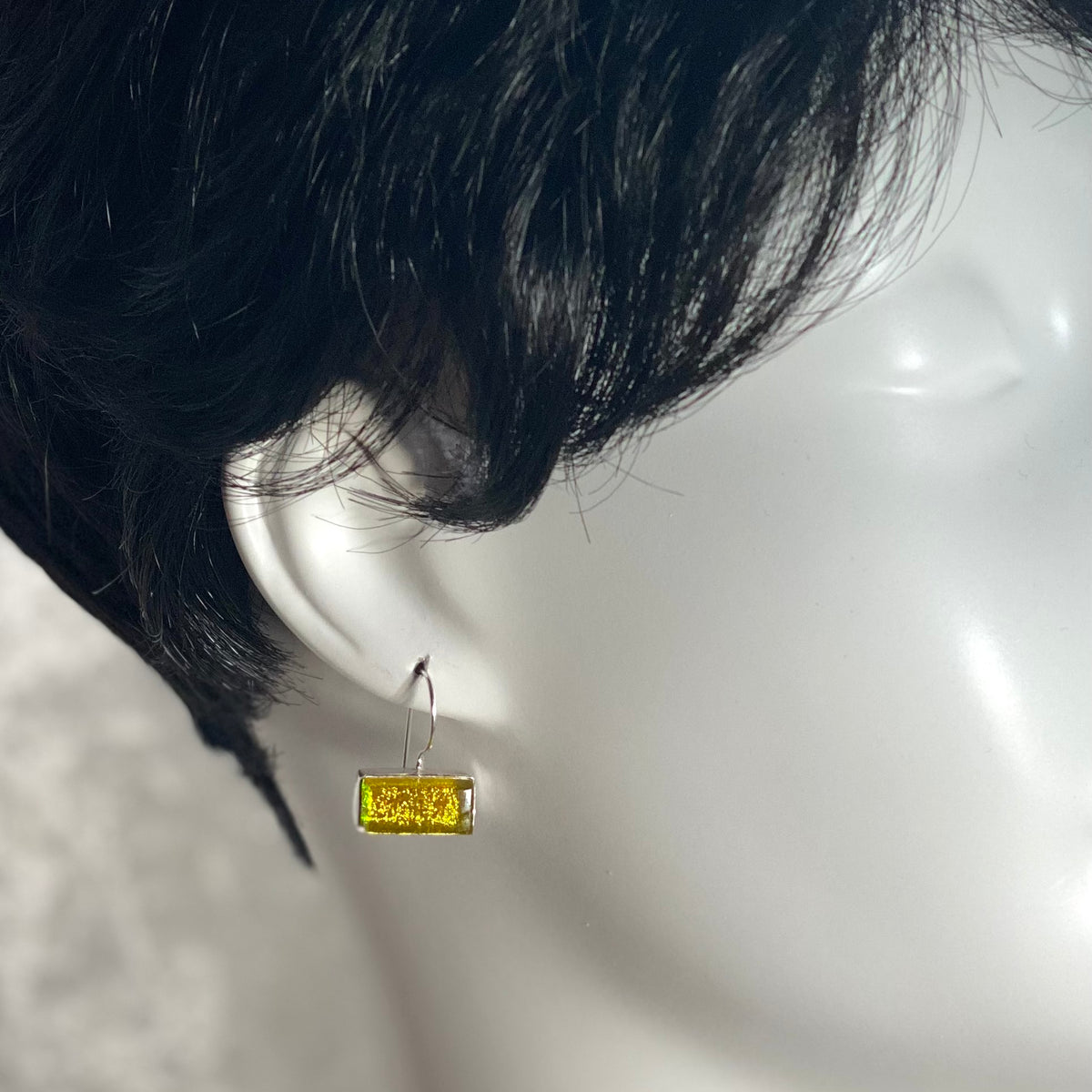 Rectangle Earrings in Midori – Studio Mod Glass