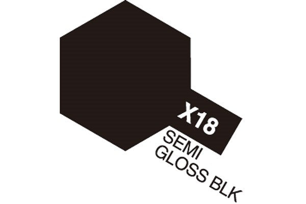 activación modelo escritura Tamiya X-18 Semi Gloss Black Paint | Tamiya Paints – Blasted RC