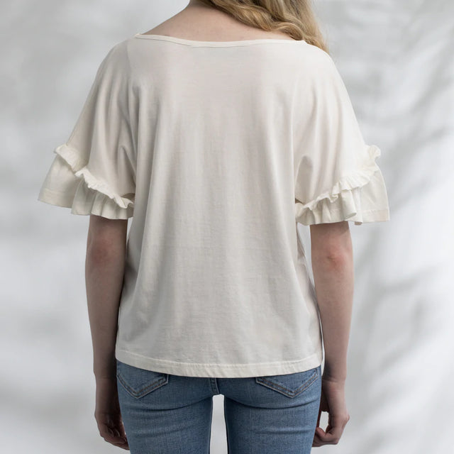 The Suss Edit | Ruffle Tee | Cream