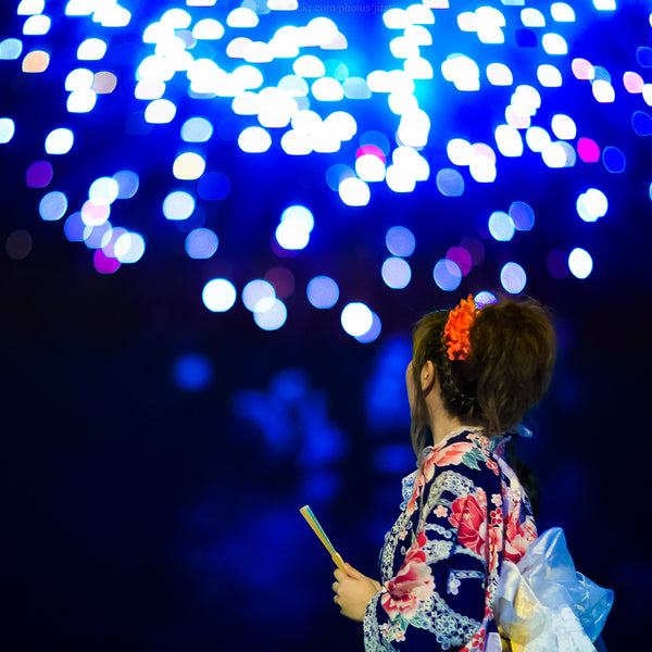 Tanabata yukata fireworks