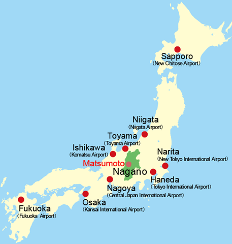 Matsumoto Japan Map