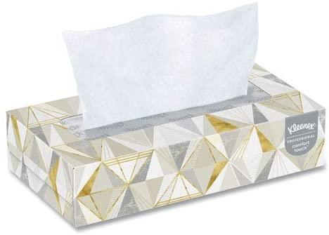 03076 12 Boxes/Convenience Case 125 Tissues/Box VoguSaNa Professional Facial Tissue for Business Flat Tissue Boxes 